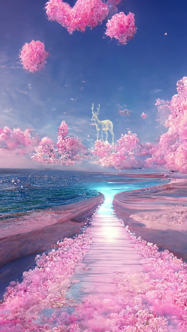 粉色海滩