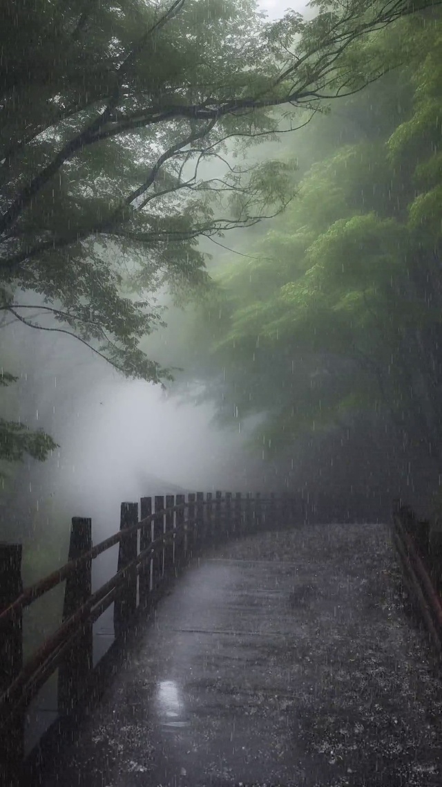 下雨天风景手机壁纸图片