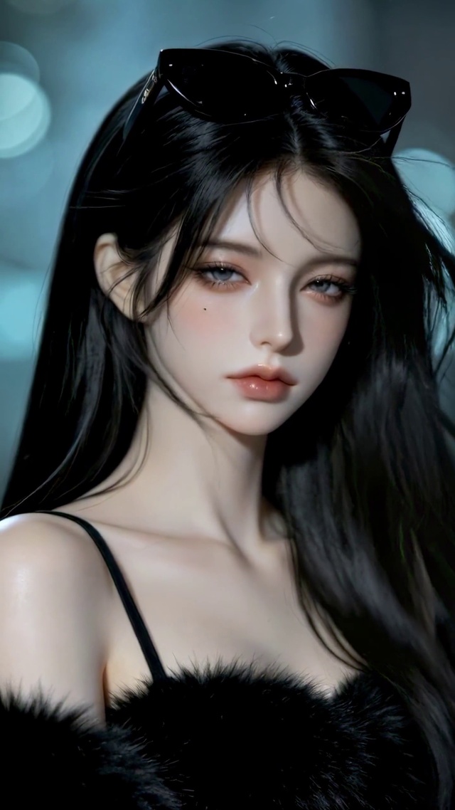纯欲蓝调光影酷飒美人