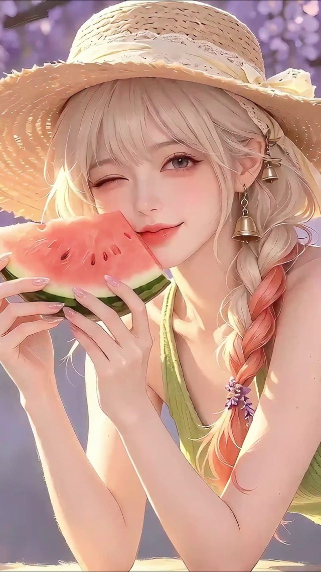 吃瓜甜美少女