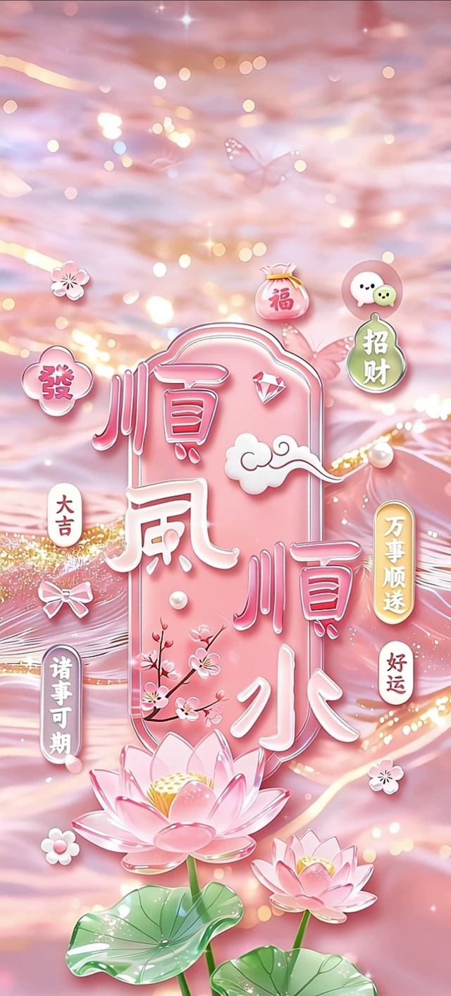 简约好运文字壁纸
