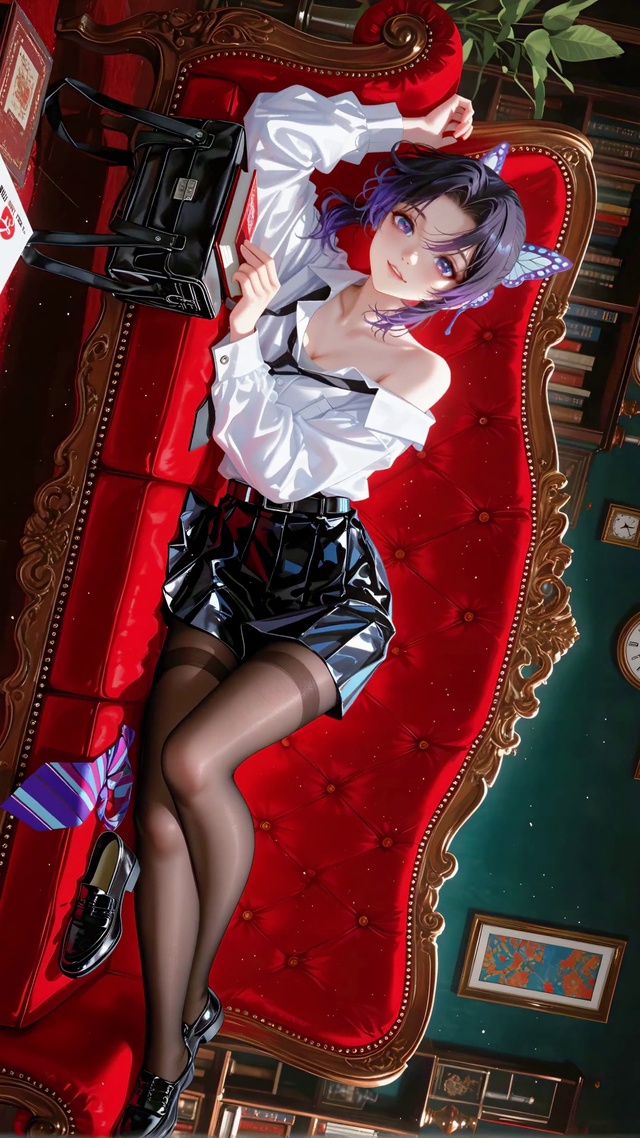 沙发长腿黑丝动漫少女蝴蝶忍