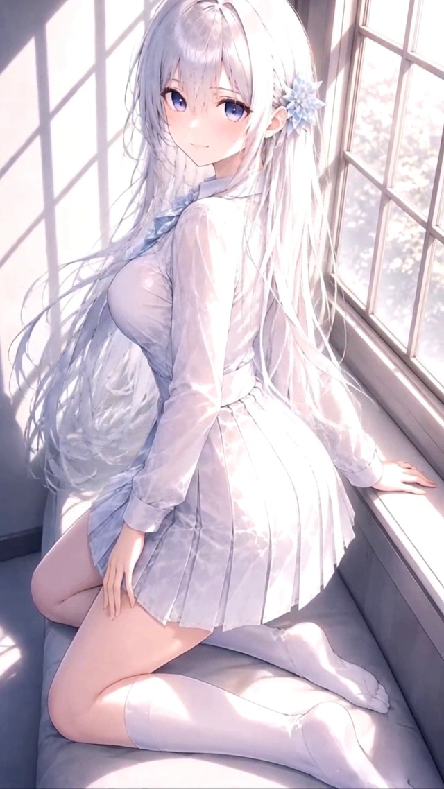 白发美女