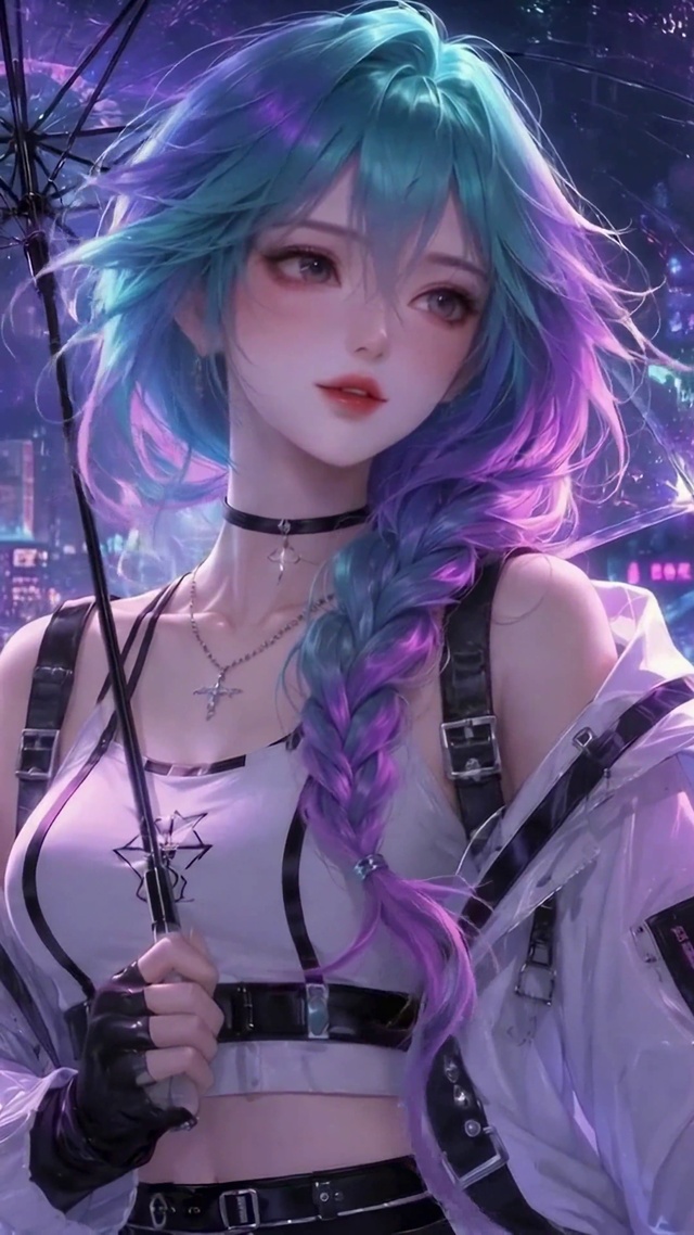 赛博朋克雨夜美少女