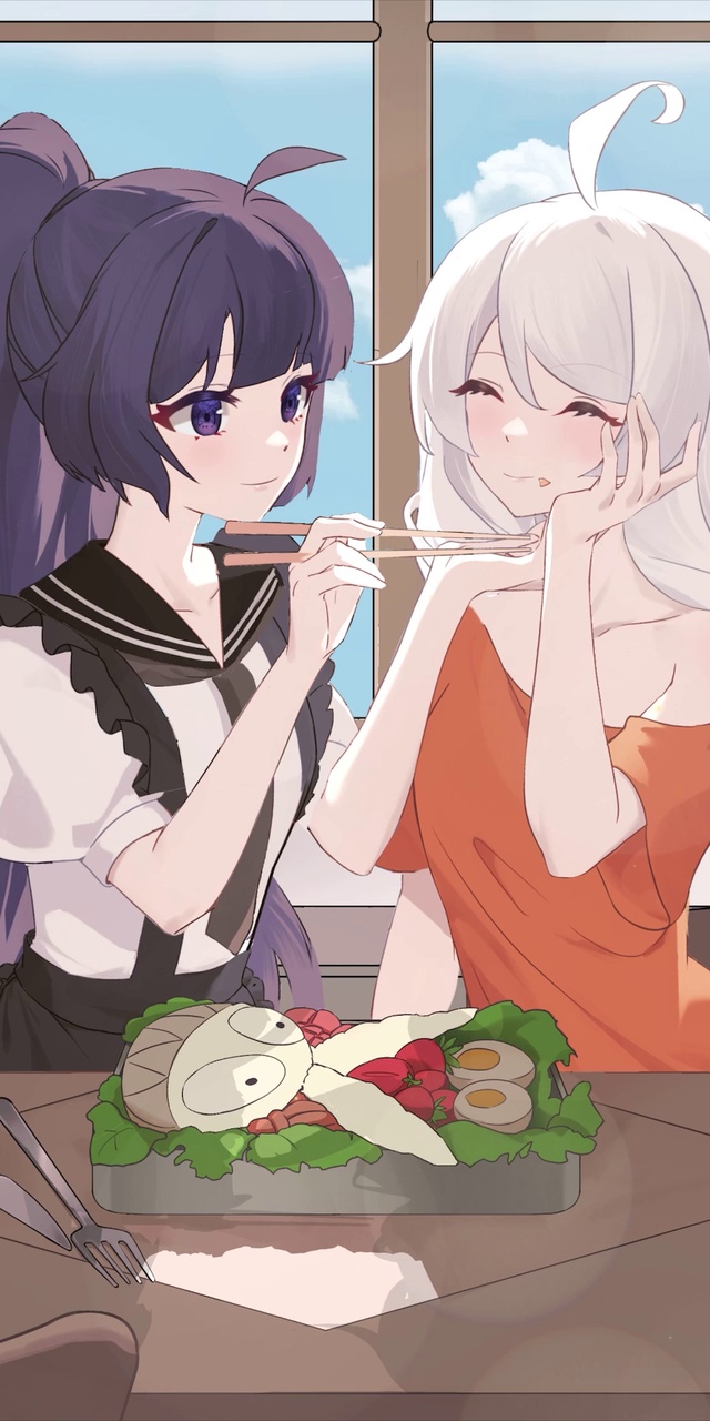 琪亚娜&芽衣 吃早餐