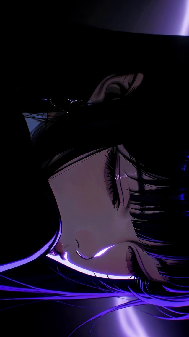 紫眸暗夜侧影
