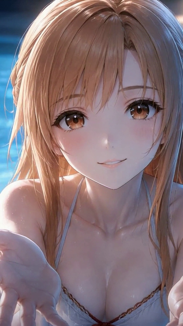泳池里的二次元美少女亚丝娜