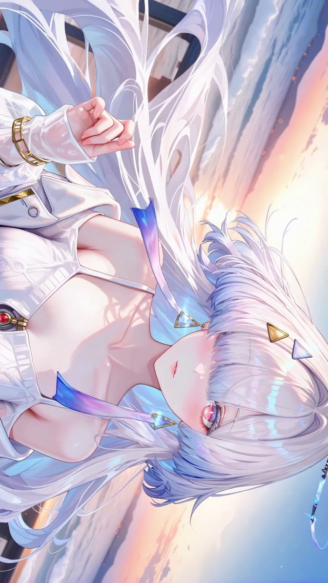 白毛海边女孩.莫宁