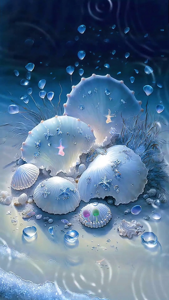 蓝色贝壳