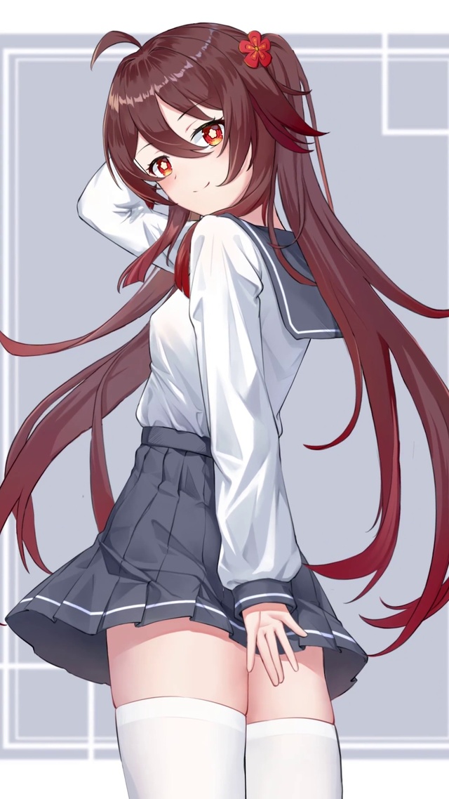 【原神】JK味 胡桃雪糕（原画作者:Kiz丶MK（b站ID）；动态制作:本人）
