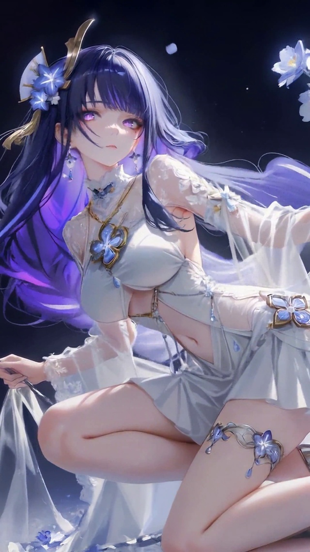 浪漫飘逸白裙少女雷电将军