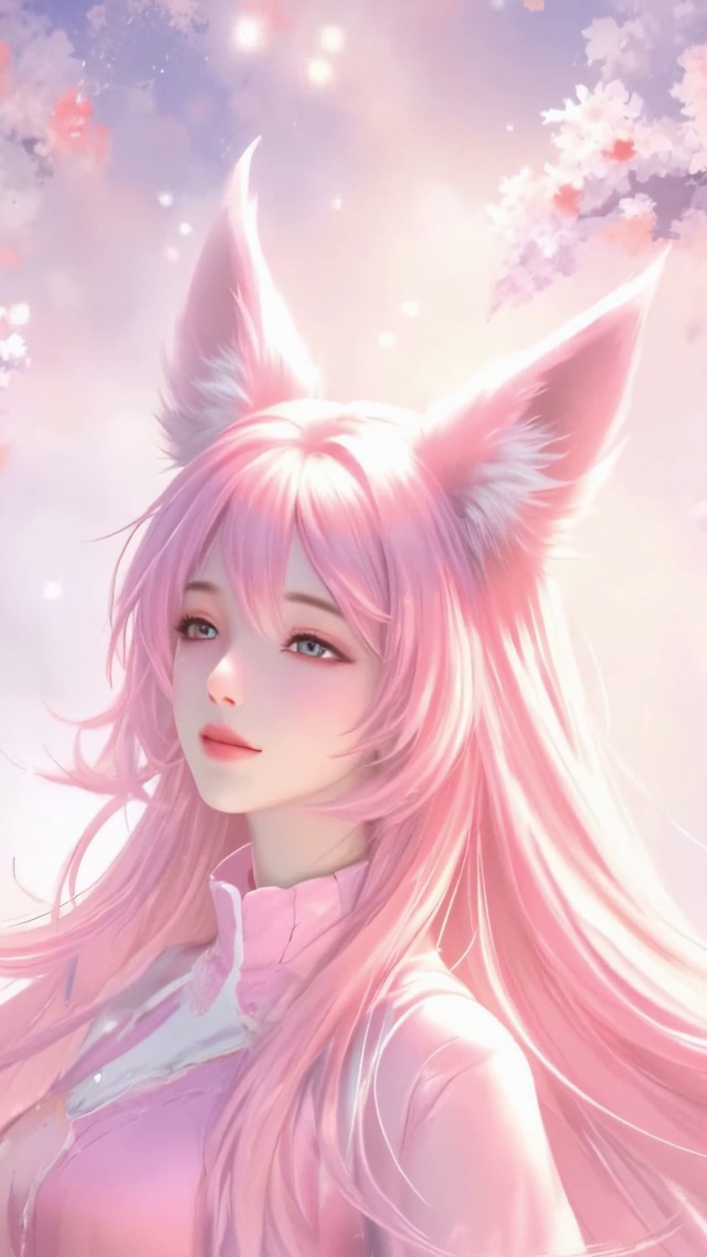 粉毛狐耳女孩