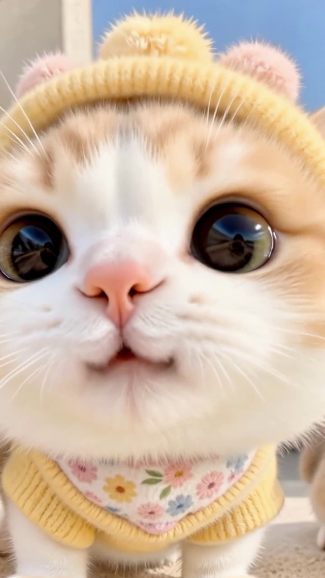 三只小猫咪的春日合照