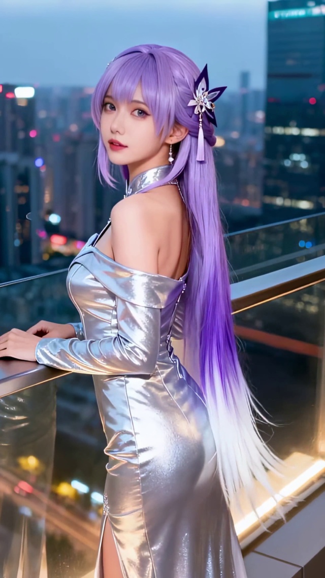 紫发少女