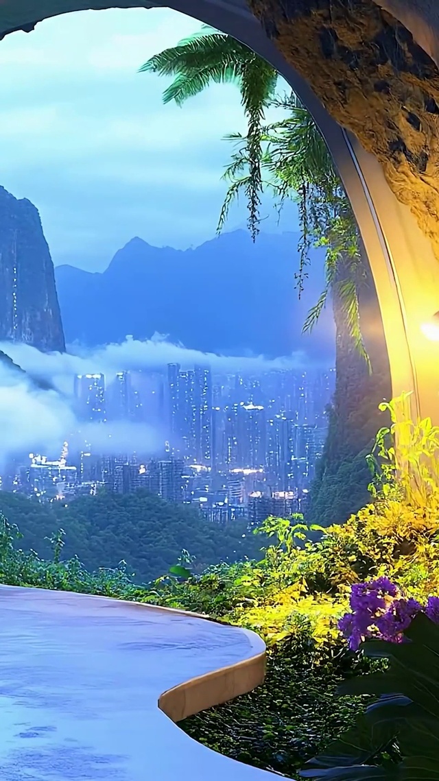 山洞外风景
