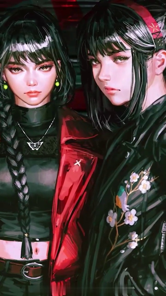 朋克时尚姐妹花