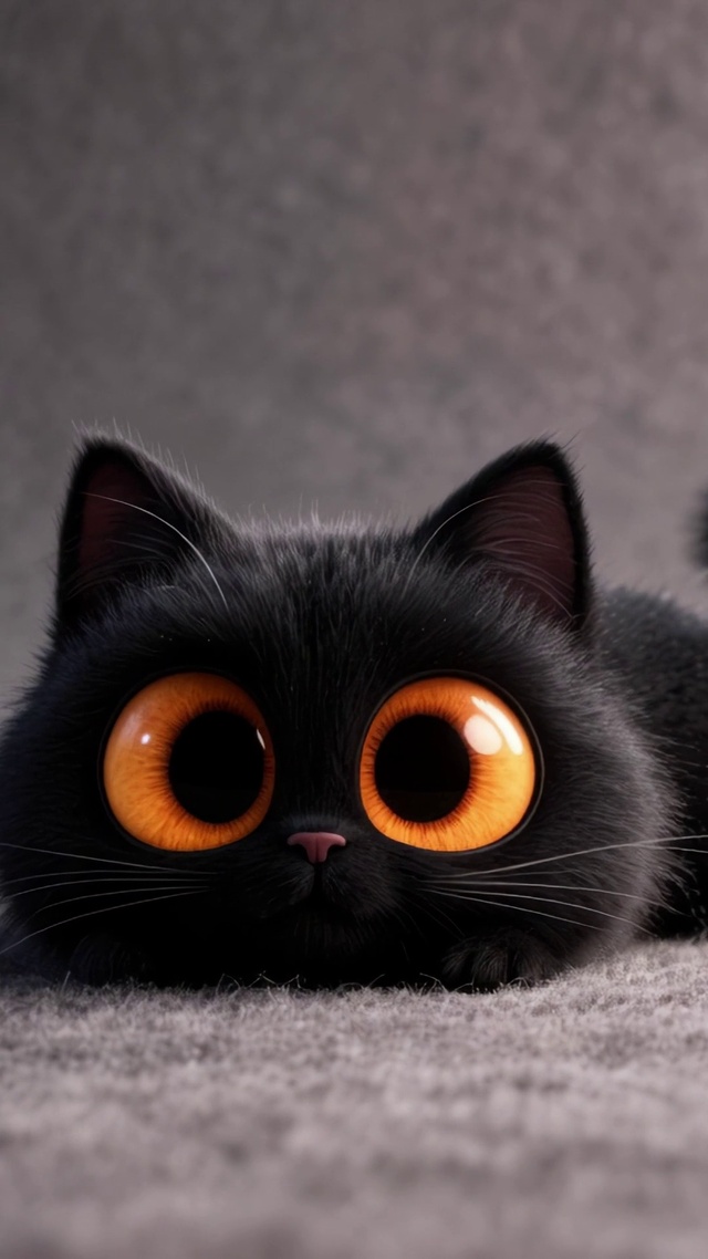 黑猫萌眼