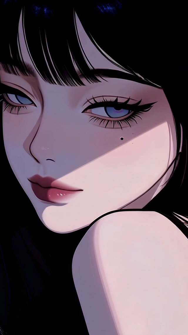 回眸暗调美人