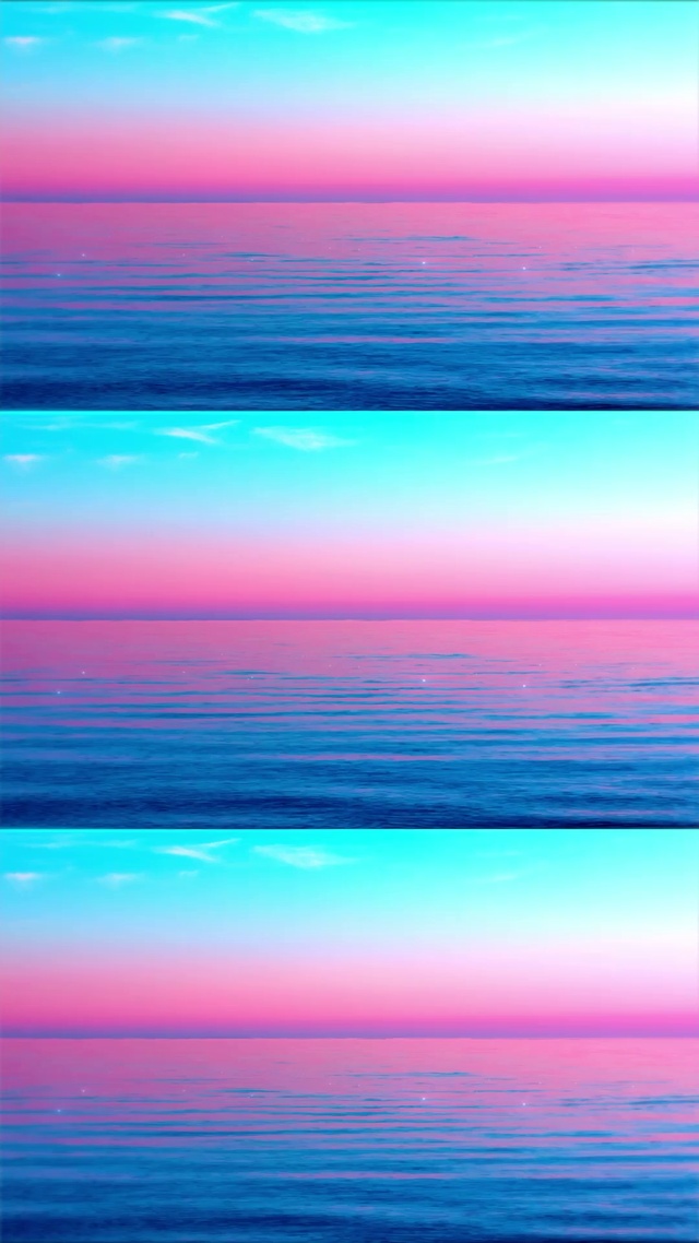 4k梦幻粉色海洋天空