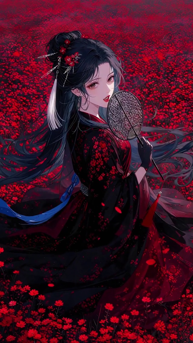 花海古风美女壁纸