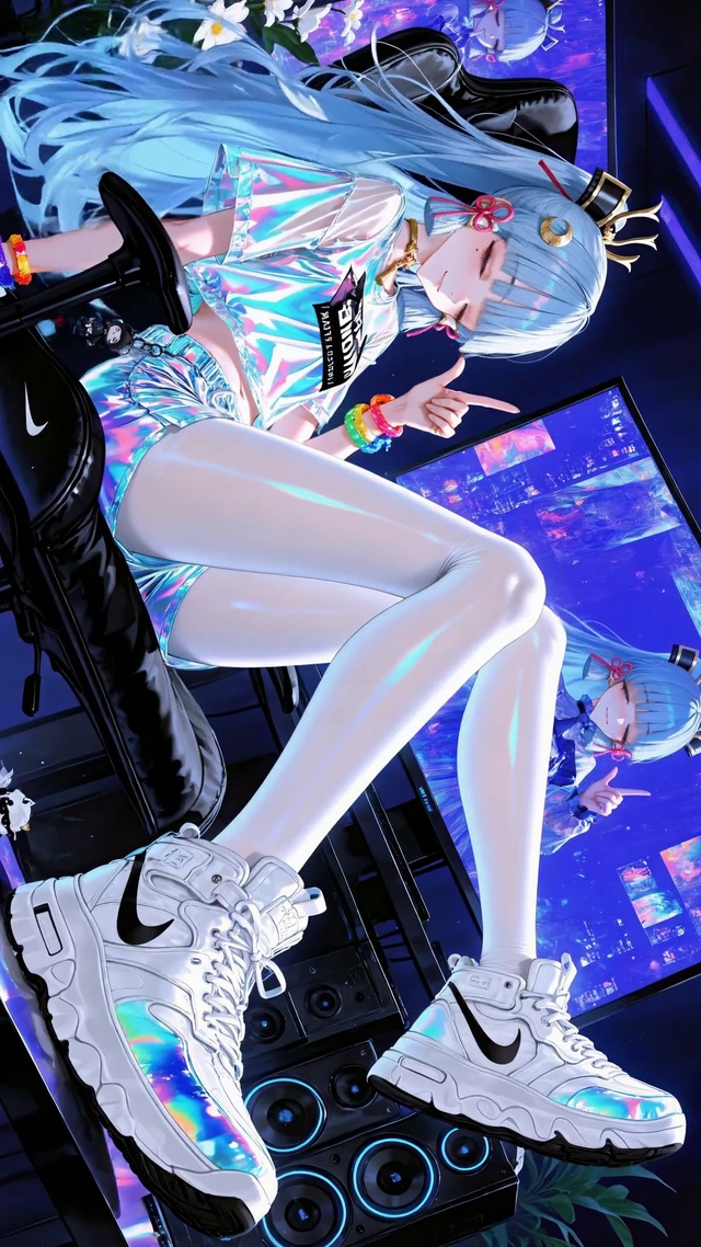 潮酷电竞炫彩少女-神里绫华