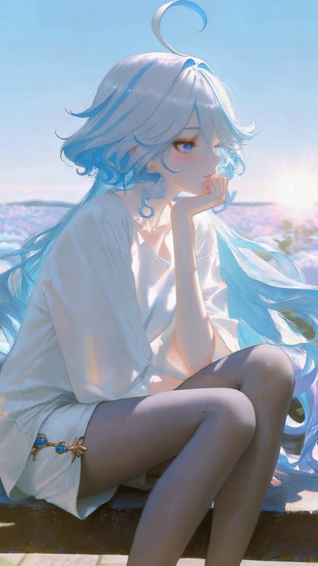 花田蓝发少女芙宁娜