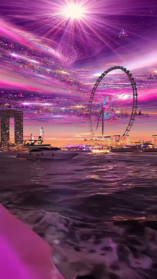 浪漫极光夜景