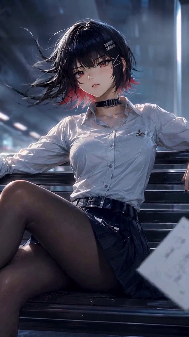 雨夜地铁少女