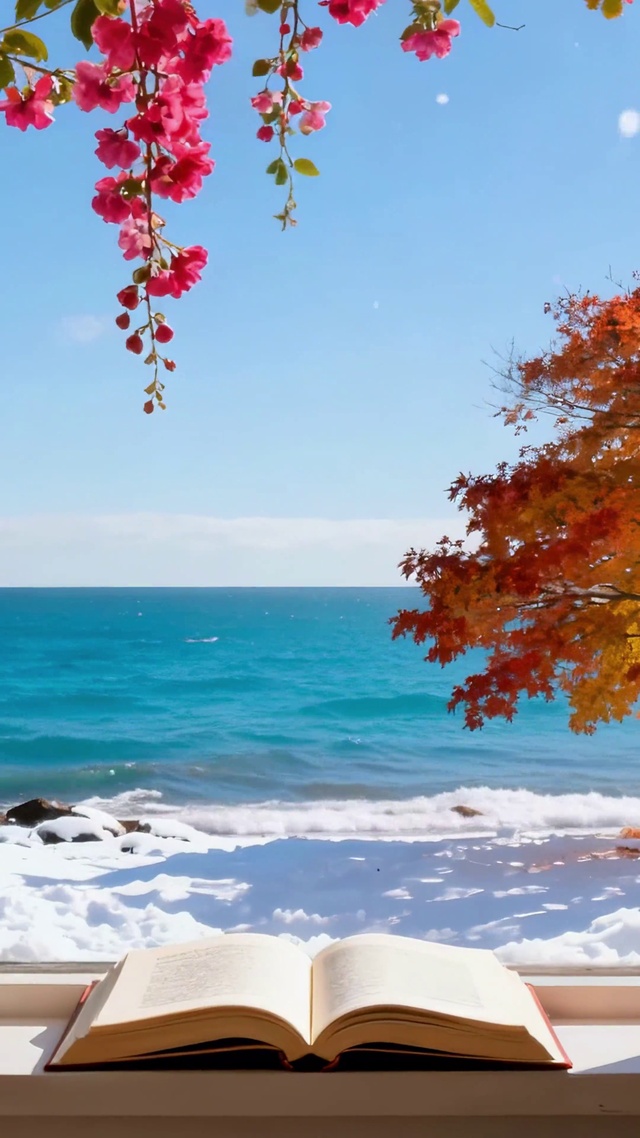 窗边海景四季