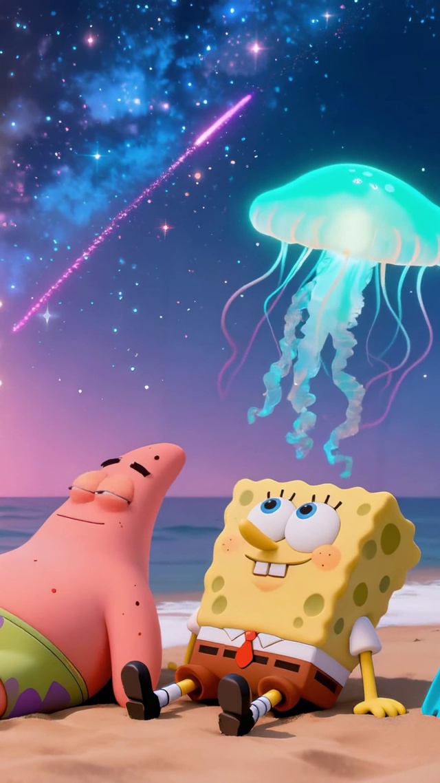 海滨星空奇幻水母