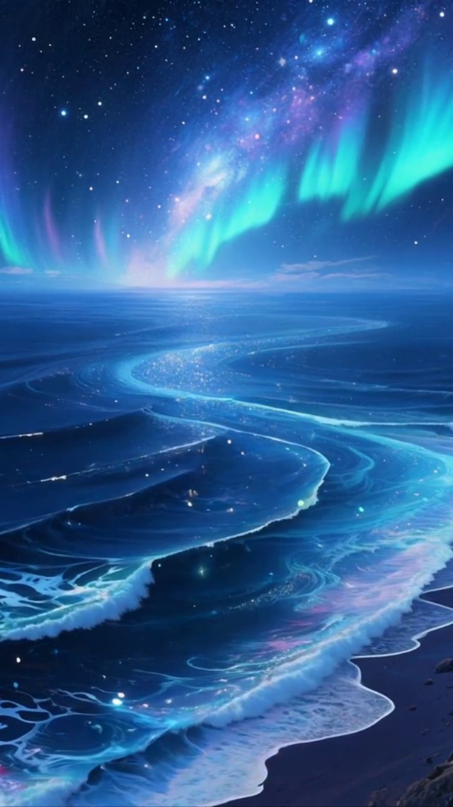 梦幻的极光海