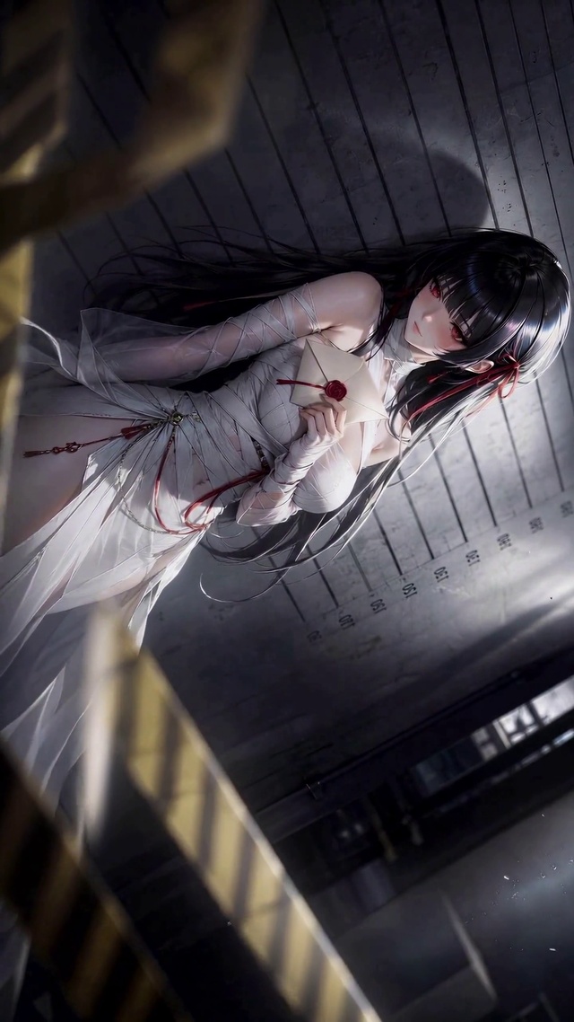 暗室红眸绷带二次元美少女