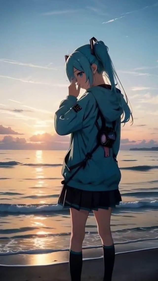 海边唯美初音未来