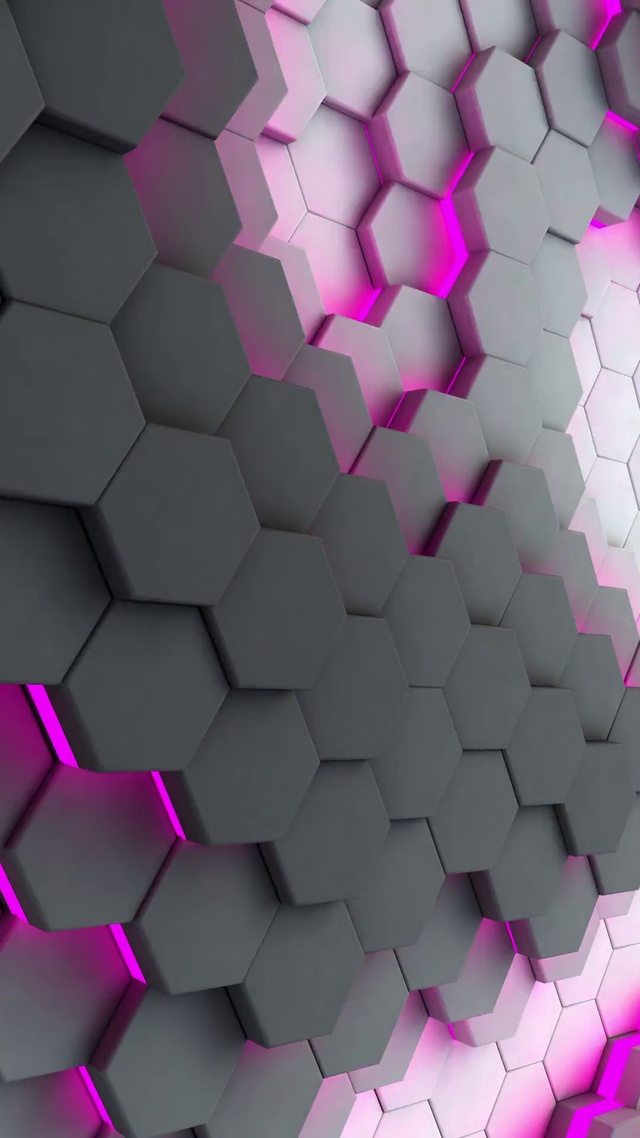 蜂巢系列-3D蜂巢-黑色-竖屏