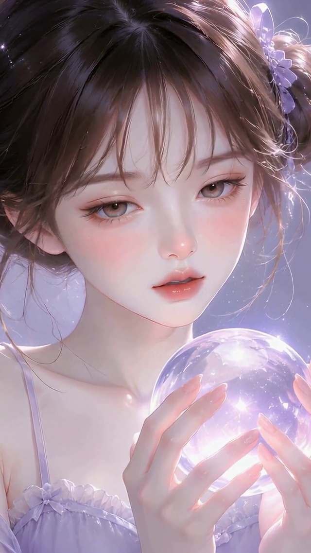 梦幻紫温柔清新美少女