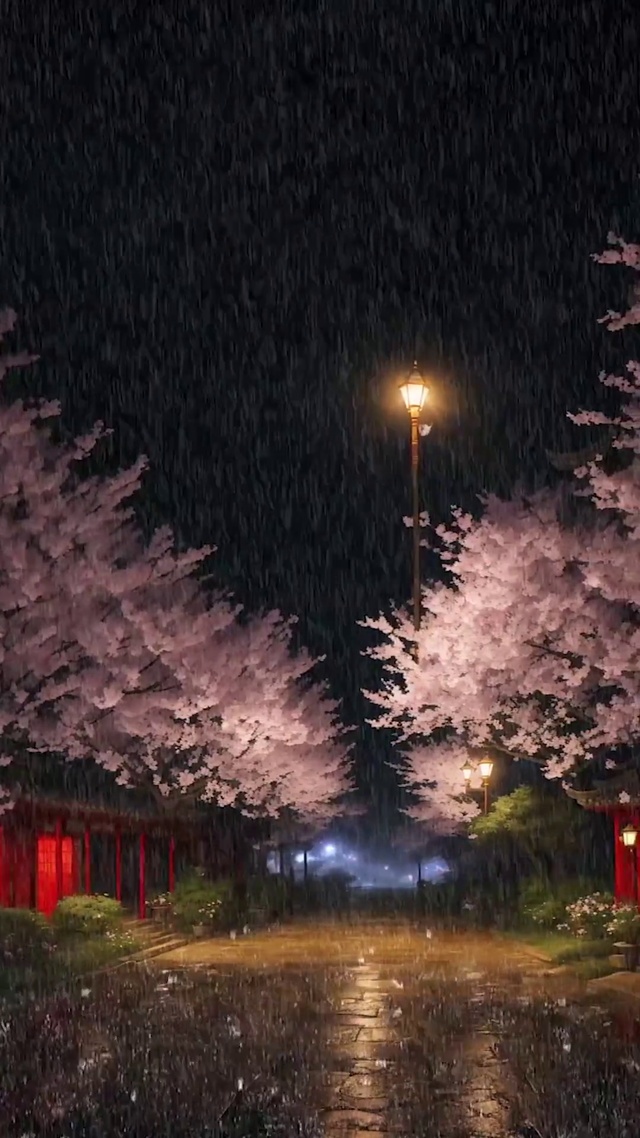 4K 樱花树下