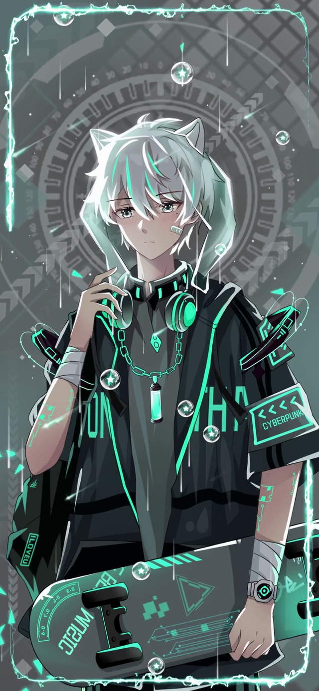 朋克科技时空滑板少年