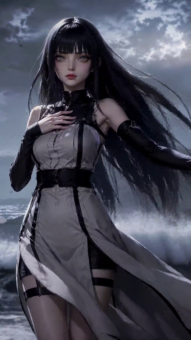 海风灯塔少女