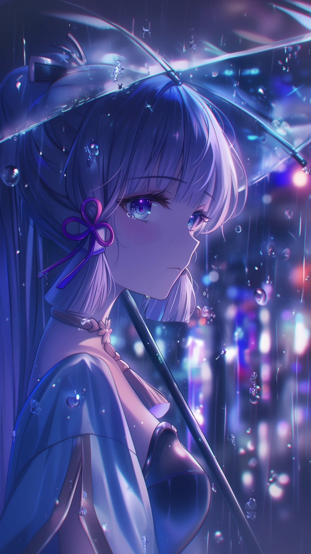 神里绫华-雨中夜幕