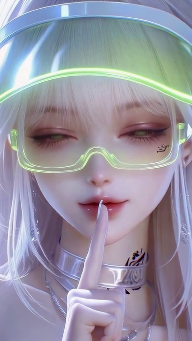 纯欲系霓虹未来感少女