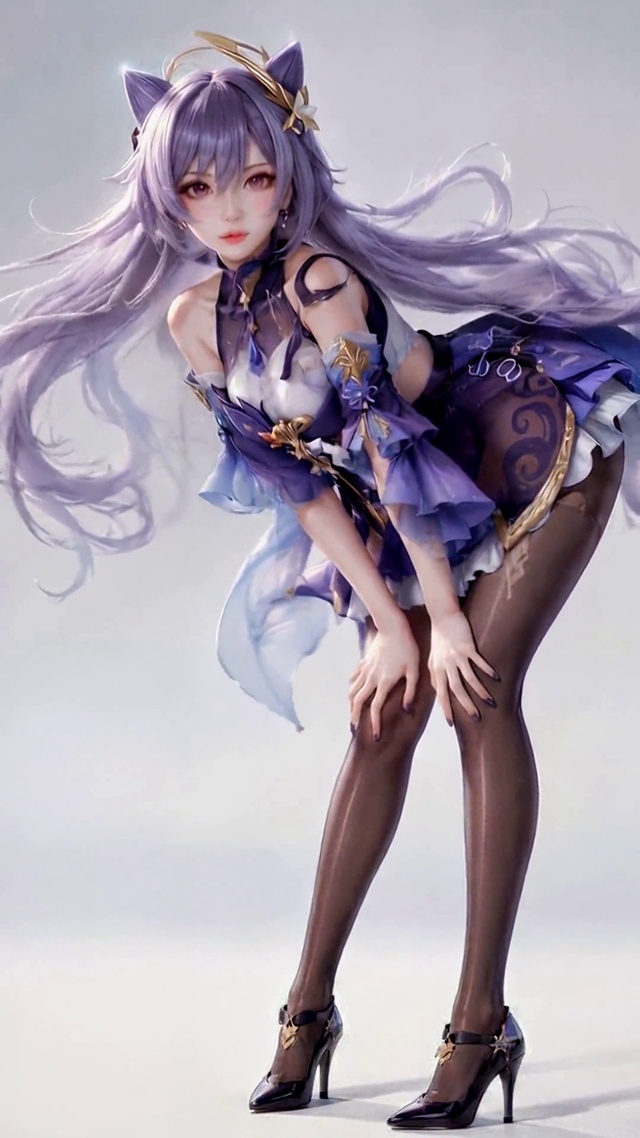 紫发猫耳少女