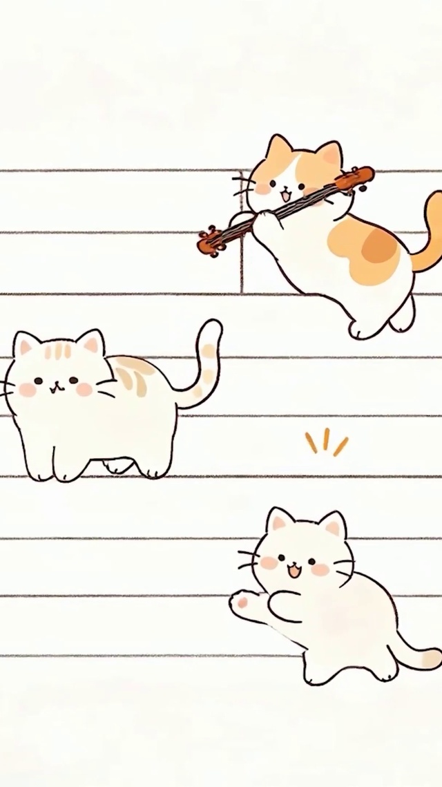 可爱一群猫咪
