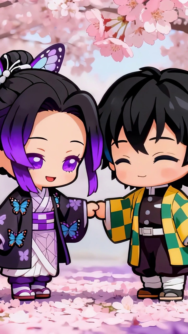 Q萌樱花树下蝴蝶忍和富冈义勇