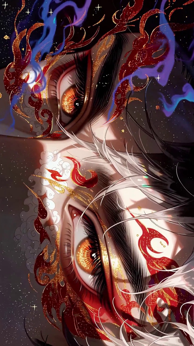 红蓝云焰眨眼动态