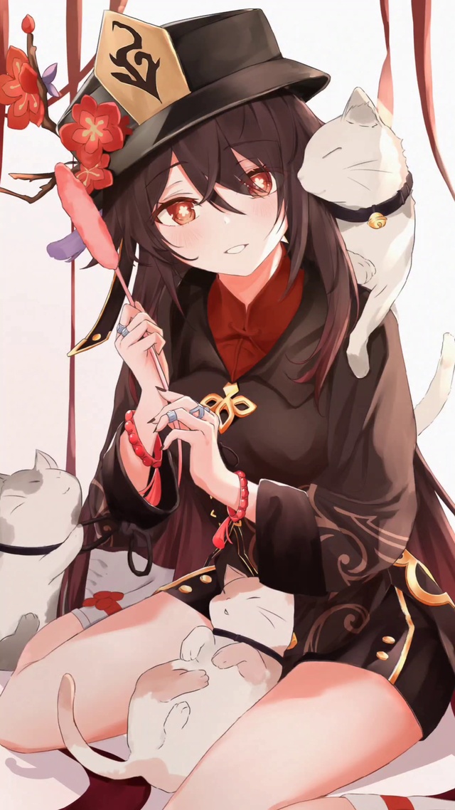 羡慕胡桃还是猫咪呢4k
