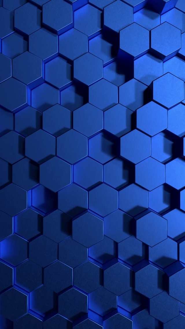 4k蓝色蜂巢科技-竖屏