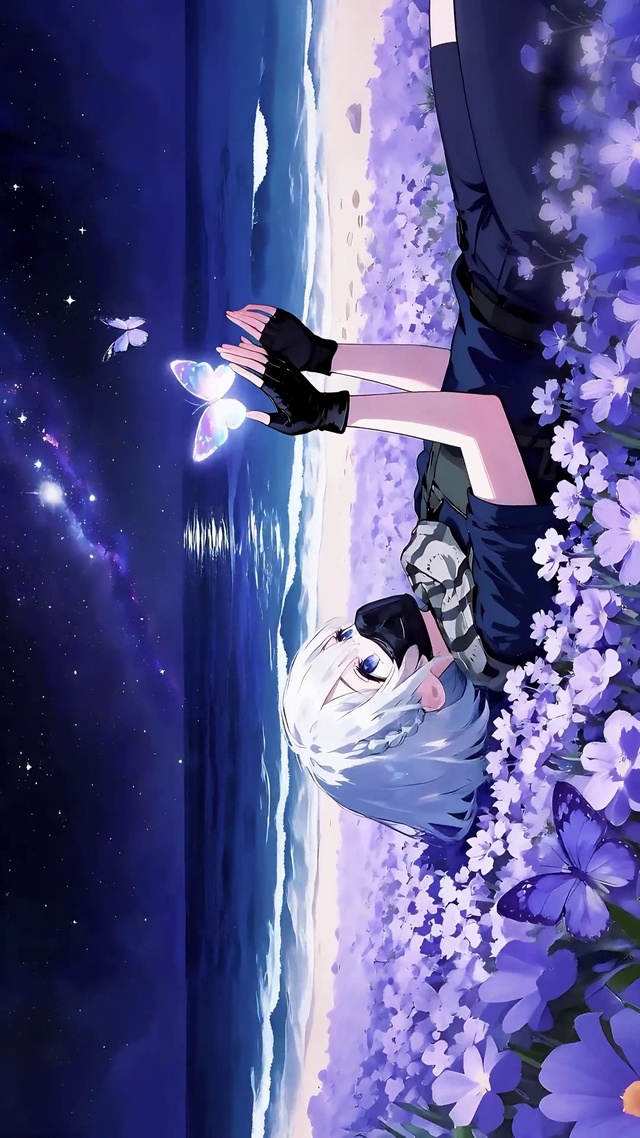 躺花海的麦晓雯