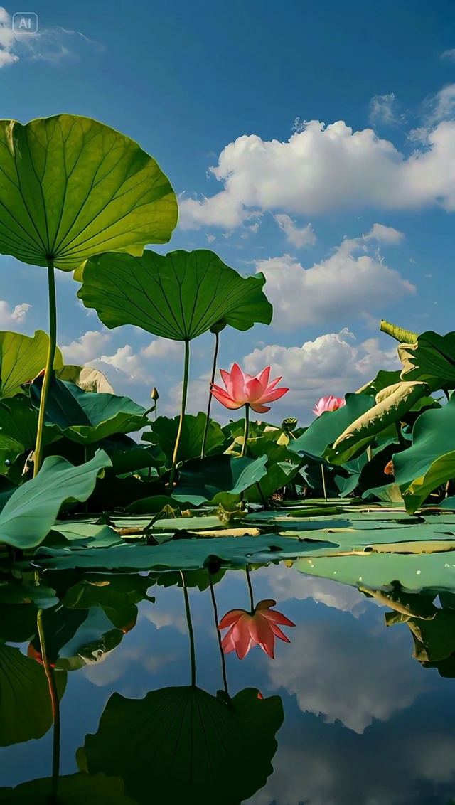 荷花池塘