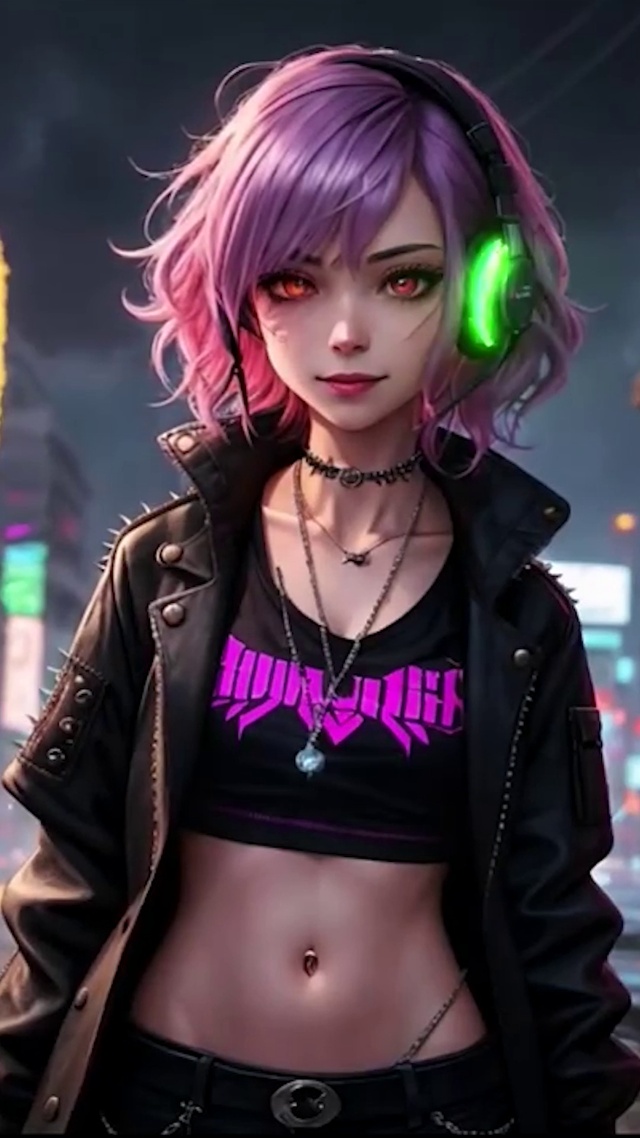 4K 赛博朋克女孩