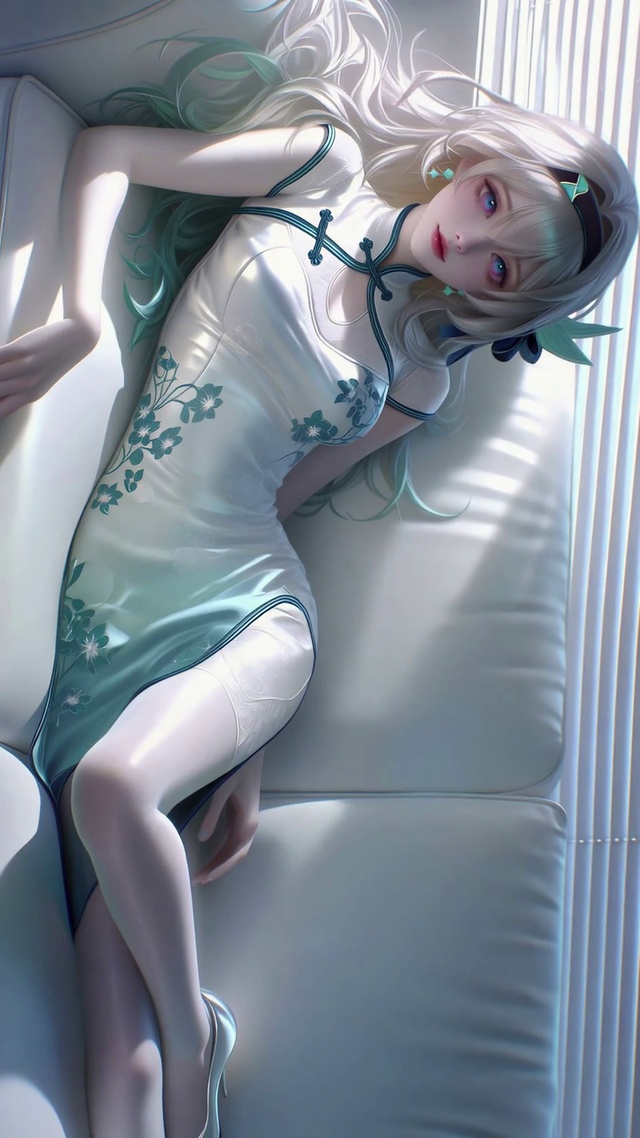 银发旗袍美女流萤